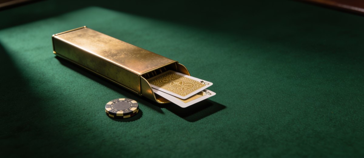 Baccarat card shoe dealing two cards