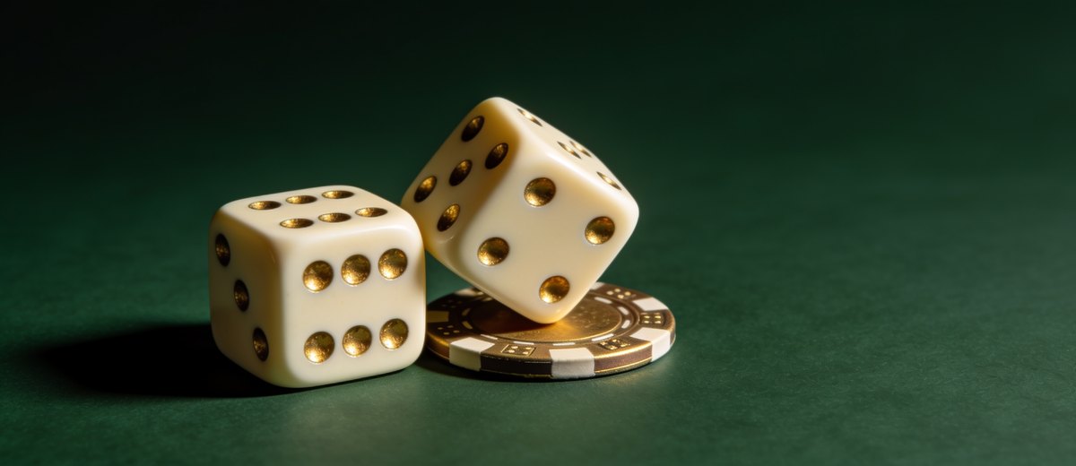Casino dice for a game of craps