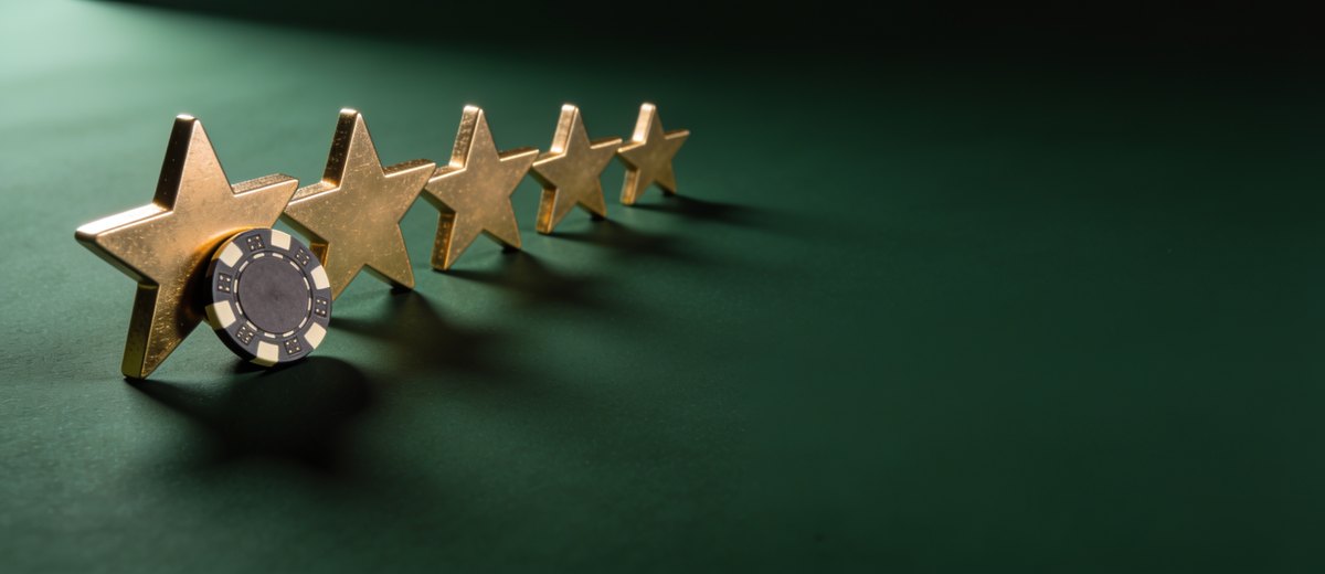 Rating stars used by our casino review team
