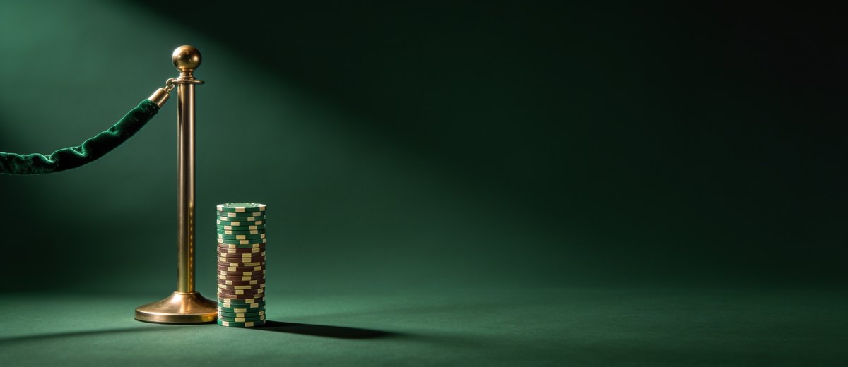 VIP rope and chips at a casino loyalty club