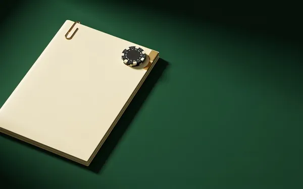 Blank document with a chip clipped to it