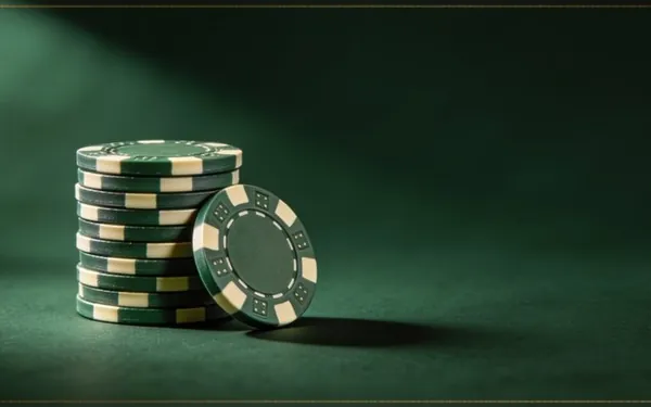 Stack of chips with a single chip in front