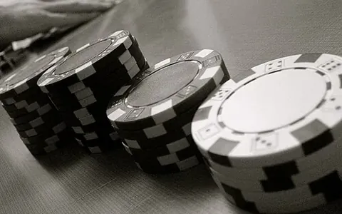 Stacks of poker chips on a table